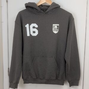 GILDAN GREY HOODIE SIZE MEDIUM